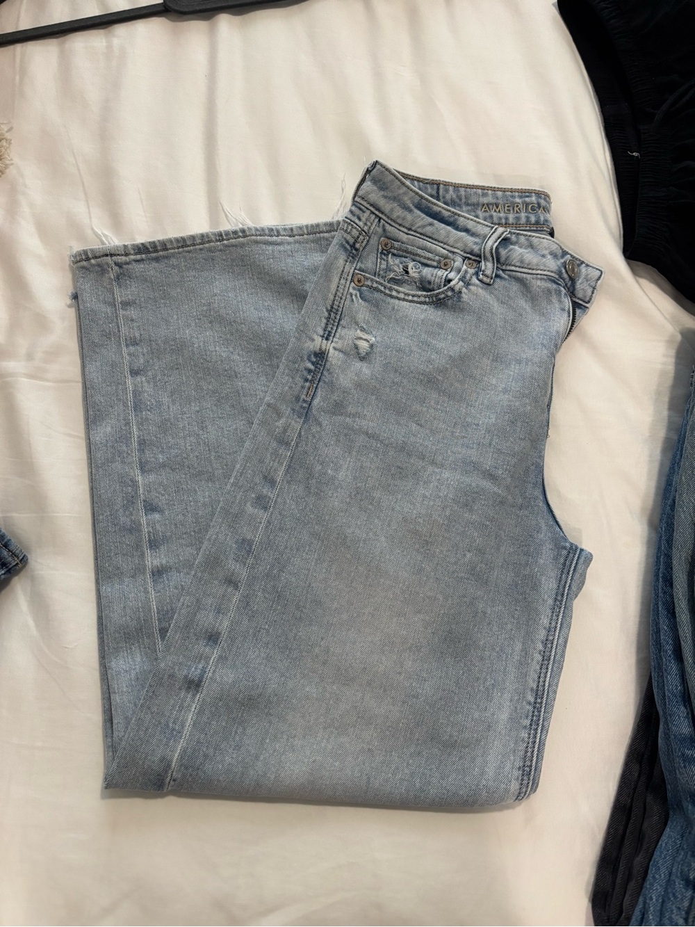 American Eagle Light Blue Wide Leg Jeans
